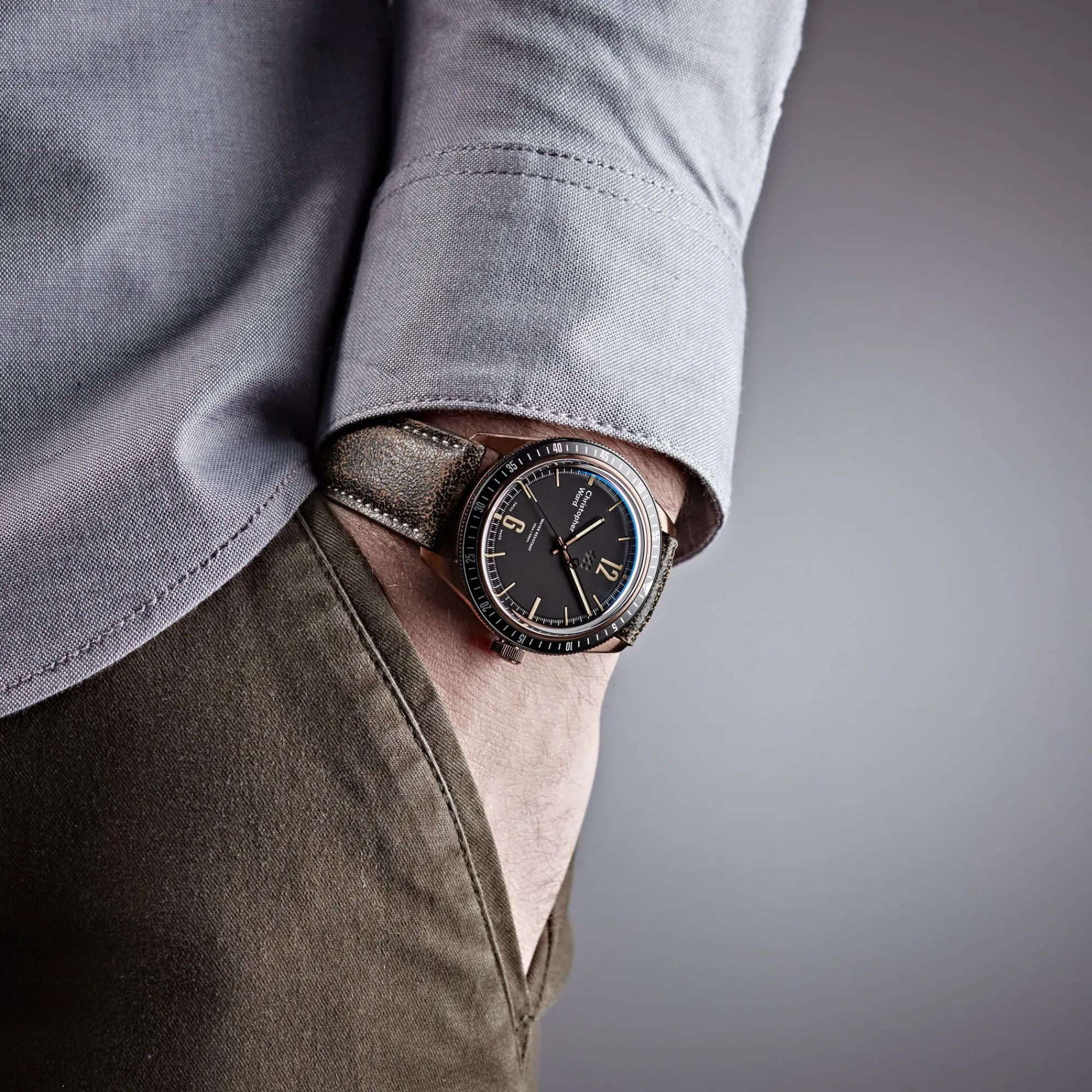 Christopher Ward Vintage Oak Leather Online